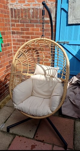 Rattan egg swing chair with - egg,