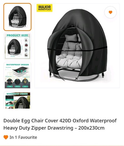 Double egg chair - double, cover