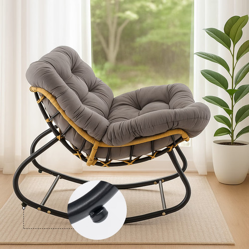Cushioned egg rocking chair - egg,